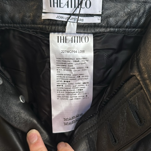 The Attico Asymmetrical Leather Pants Sz 38 **NWT** - Picture 9 of 10